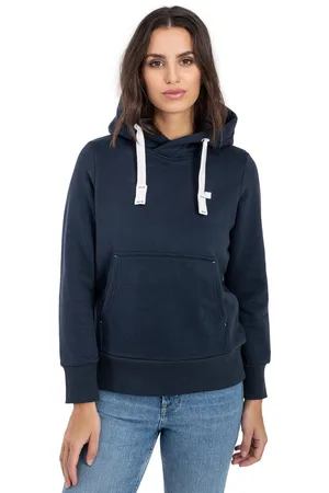 DEPROC-Active Hoodie HildaCMYK II WOMEN zachte fleecejack met kangoeroezak