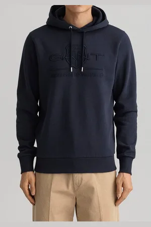 GANT Hoodie TONAL ARCHIVE SHIELD met boord aan mouwen en zoom