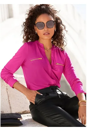 Lascana Shirt met lange mouwen met ritsdetails, blouseshirt, casual damesblouse