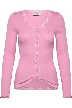 Rosemunde Vest Babette Silk Cardigan prachtige vintage kantafwerking, waardevolle parelmoer knoopsluiting