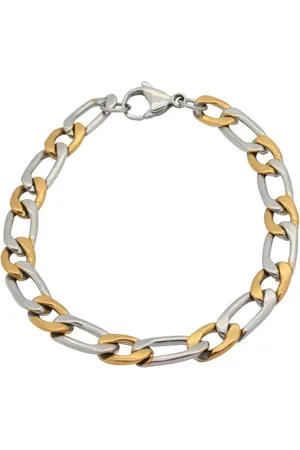 Firetti Edelstalen armband Sieraad cadeau panzer-/figaroketting, bicolor, ca. 7,47 mm breed