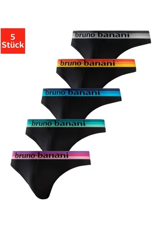Bruno Banani String met gestreepte logoweefband (set, 5 stuks)