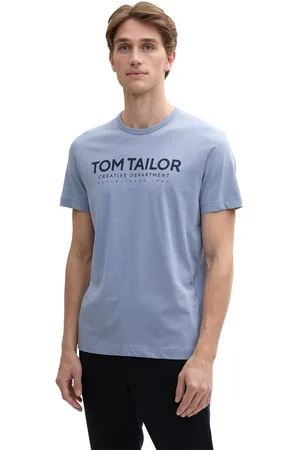 TOM TAILOR Shirt met ronde hals met logoprint