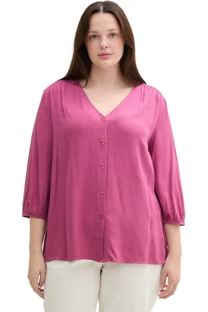 TOM TAILOR Klassieke blouse met 3/4-mouwen