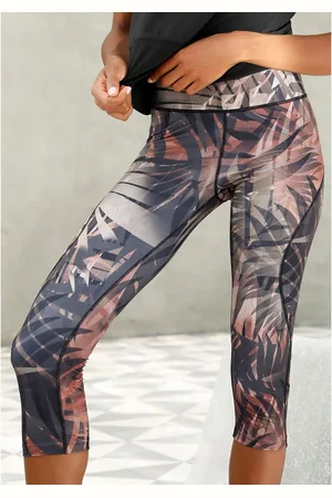 Lascana Caprilegging Tropical met abstracte palmenprint
