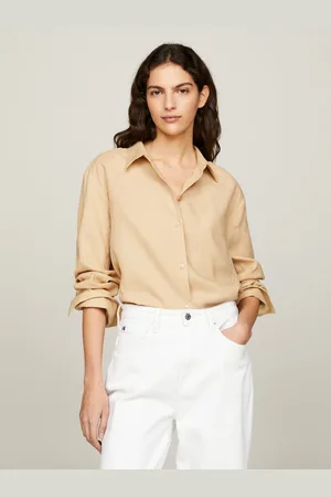 Tommy Hilfiger Overhemdblouse LINEN EASY FIT LS SHIRT
