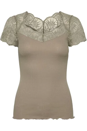 Rosemunde T-shirt prachtige, elastische vintage kantafwerking