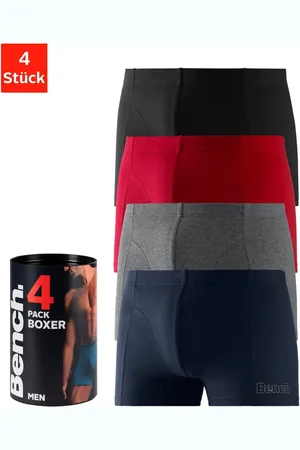 Bench Boxershort voor heren met kleine logoprint op de pijp (blik, 4 stuks)