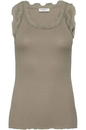 Rosemunde Tanktop Babette Silk Top prachtige vintage kantafwerking aan hals en bandjes