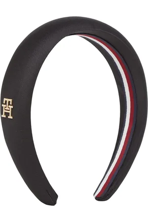 Tommy Hilfiger Hoofdband ELEVATED CHIC HEADBAND Logo-embleem, zachte aanraking, premium haarband