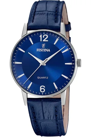 Festina Kwartshorloge Horloge, herenhorloge, leren band, analoog