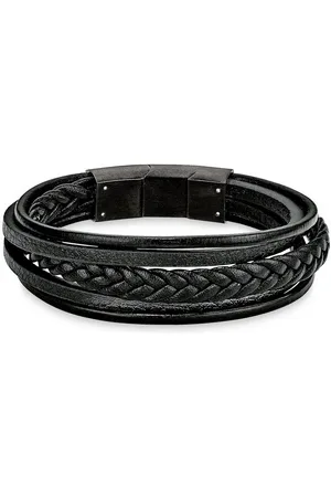 QS by s.Oliver Leren armband 9038244 met zirkoon (synthetisch)