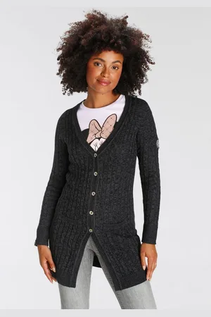 KangaROOS Lang vest met trendy kabelpatroon en zakken