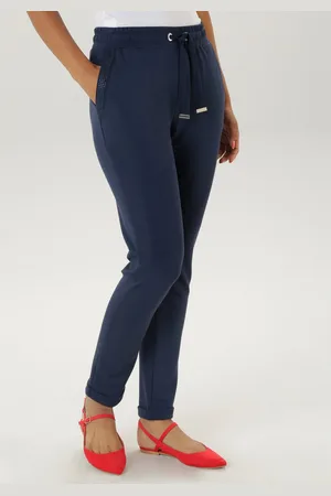 Aniston Comfortbroek met glinsterende stenen aan de insteekzakken - nieuwe collectie