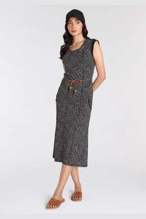 KangaROOS Jerseyjurk met modieuze all-over print (set, Met een afneembare riem)