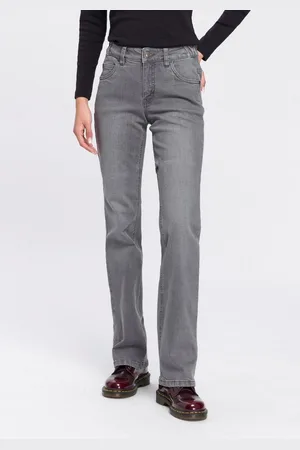 ARIZONA Bootcut jeans Tailleband met zij-elastiek inzet hoge taille, bootcut, met stretch, klassieke 5-pocket-stijl