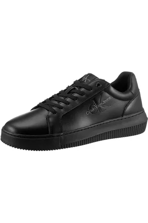 Calvin Klein Sneakers CHUNKY CUPSOLE MONO LTH met zijlogo, vrijetijdsschoen, lage schoen, veterschoen
