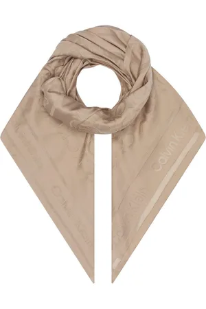 Calvin Klein Sjaal BURNOUT MONOGRAM SCARF CK-patroon, vierkante vorm