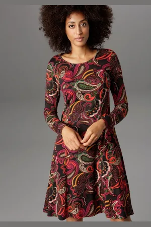 Aniston Jerseyjurk Paisleydessin in volle kleuren