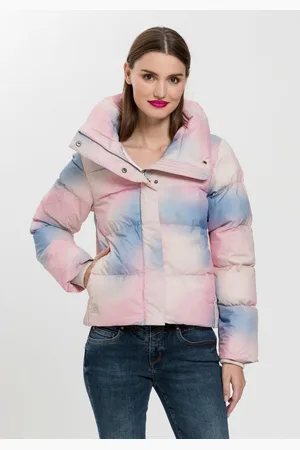 Ragwear Gewatteerde jas LUNIS OMBRE in veelkleurig batik design