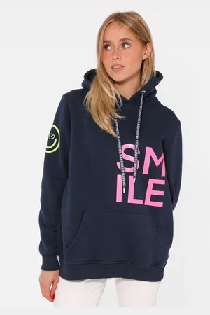 Zwillingsherz Hoodie "Alissa" met smile-print