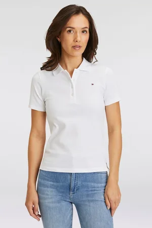 Tommy Hilfiger Poloshirt 1985 SLIM PIQUE POLO SS met -merklabel