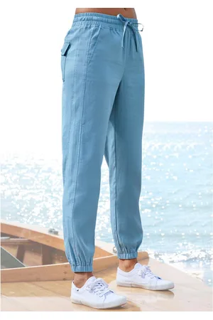 Lascana Comfortbroek van geweven stof, elastische stofbroek met zakken