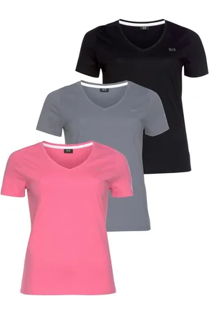 H.I.S T-shirt Essential basics figuurvolgende snit, van katoen (Set van 3)