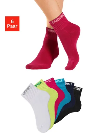 CHIEMSEE Korte sokken met gebreid merknamen (set, 6 paar)