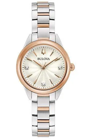 BULOVA Kwartshorloge Horloge, dameshorloge, stalen band, analoog