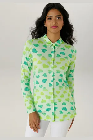 Aniston Overhemdblouse met hartenprint allover - nieuwe collectie