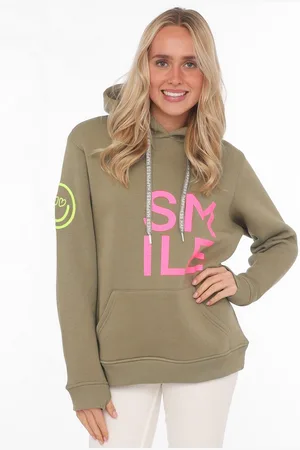 Zwillingsherz Hoodie "Alissa" met smile-print