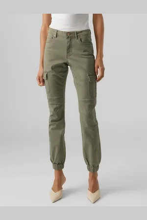VERO MODA Cargobroek VMIVY MR ANKLE CARGO PANTS NOOS