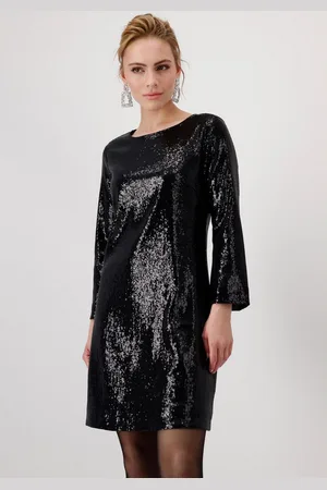 monari Cocktailjurk met glanzende pailletten