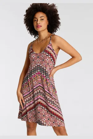 KangaROOS Zomerjurk feestelijke gelegenheden, knie-vrije lengte, trendy etnische look