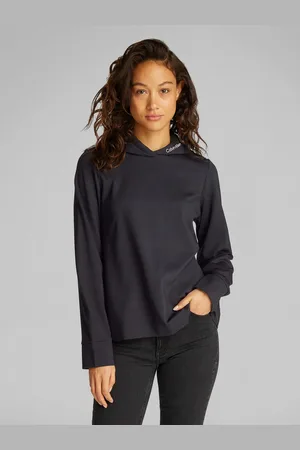 Calvin Klein Hoodie LOGO ELASTIC MILANO HOODIE met logoprint, brede capuchon