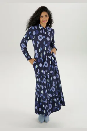 Aniston Maxi-jurk met ruches en speelse print