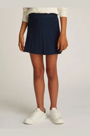 Tommy Hilfiger Gebreide rok MINI CABLE SKIRT met klein kabelpatroon