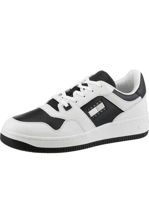 Tommy Hilfiger Plateausneakers TJM RETRO BASKET CUPSOLE TUMBLE vrijetijdsschoen, lage schoen, veterschoen met gepolsterde schacht