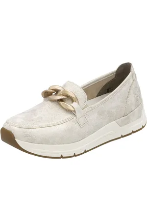 Rieker Loafers , slippers, slip-on sneakers, lage schoen met modieuze decoratieve ketting