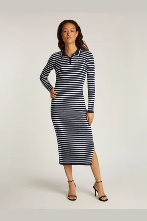 Tommy Hilfiger Polojurk TJW LS POLO MIDI DRESS