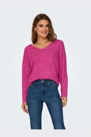 ONLY Trui met V-hals ONLRICA LIFE L/S V-NECK PULLO KNT NOOS