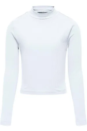 ONLY Shirt met lange mouwen KOGLINEA LIFE L/S SHORT TOP JRS