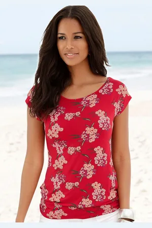 Lascana Lang shirt Met brede tailleband van zachte viscose-stretch