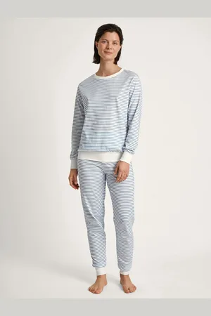 Calida Pyjama Cotton Stripes met zachte ribboorden aan de uiteinden (2-delig)