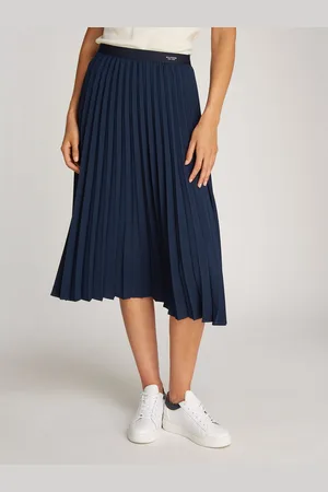 Tommy Hilfiger Plissérok FLUID PLEATED PULL ON MIDI SKIRT