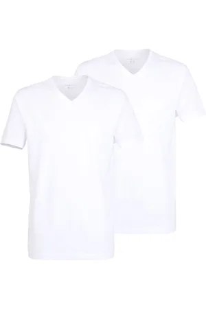 Bugatti T-shirt heren T-shirt effen 2-pack (Set van 2)