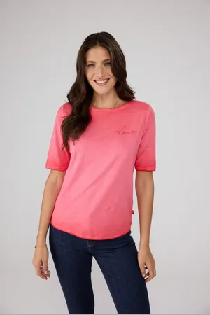 Lieblingsstück Shirt met ronde hals CandiceEP met belettering