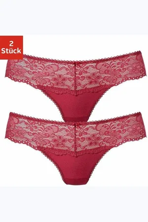 Nuance String Dessous met brede kantband (2 stuks)