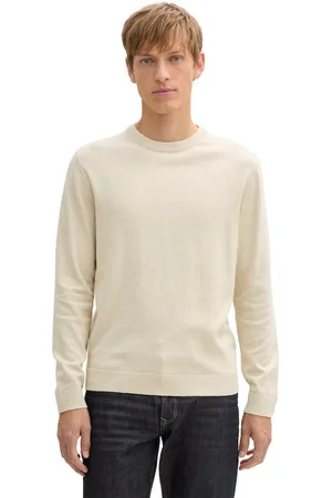 TOM TAILOR Trui met ronde hals met geborduurd logo